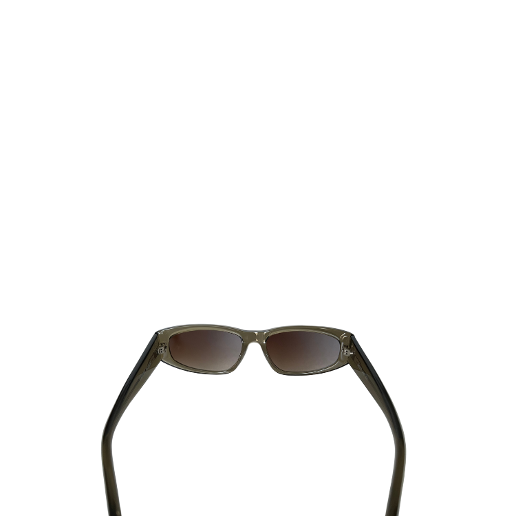 Inner view of sunglasses with gradient brown lenses